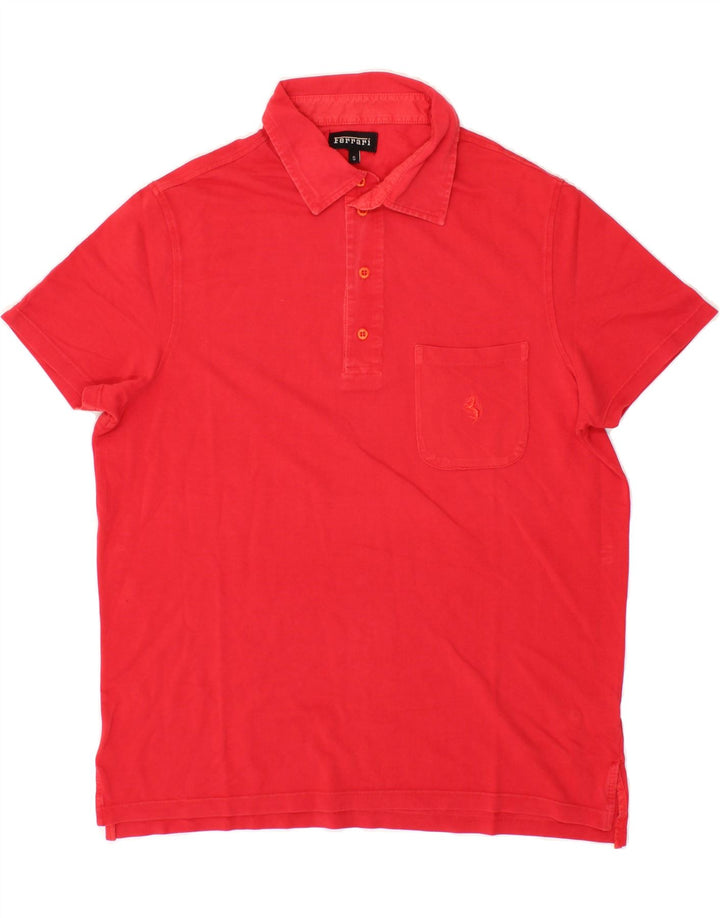 FERRARI Mens Polo Shirt Small Pink Cotton Vintage Ferrari and Second-Hand Ferrari from Messina Hembry 