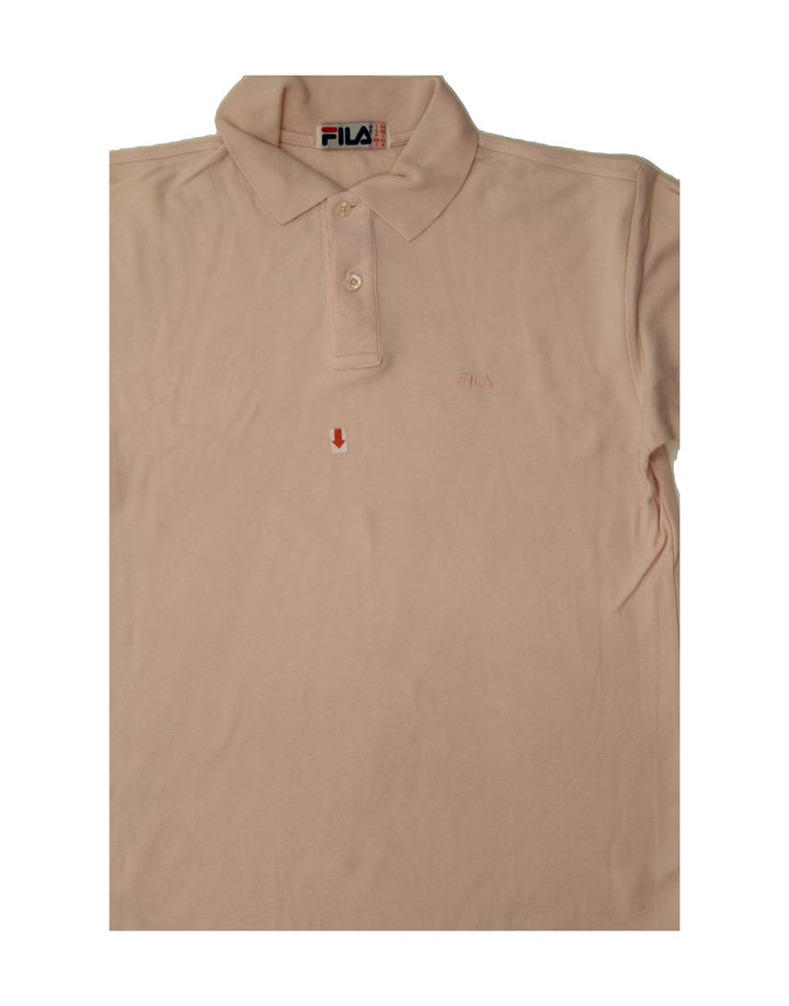 FILA Mens Polo Shirt IT 46 Small Pink Cotton Vintage Fila and Second-Hand Fila from Messina Hembry 