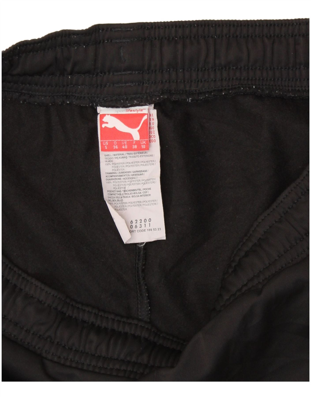 PUMA Womens Tracksuit Trousers UK 10 Small Black Polyester