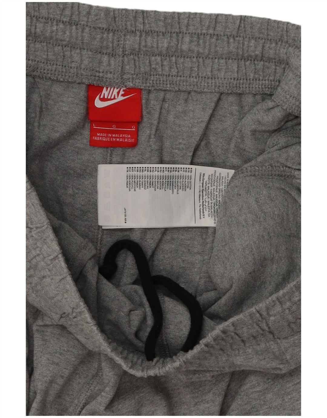 NIKE Mens Sport Shorts Large  Grey Cotton