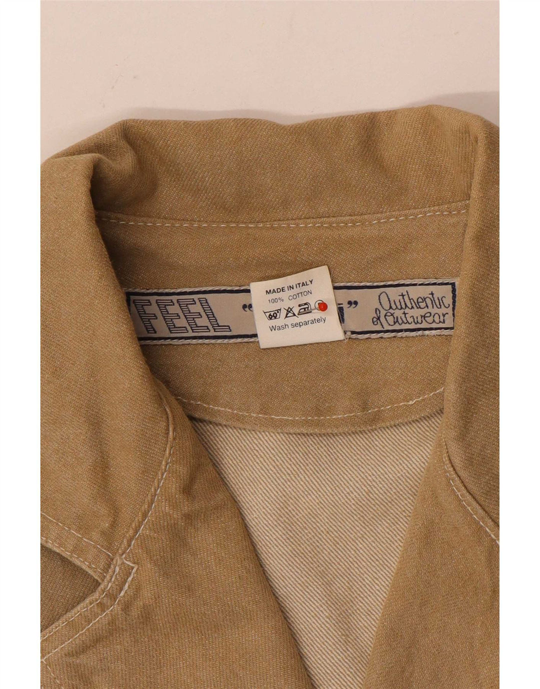 Vintage Womens Crop Denim Jacket UK 14 Medium Brown Cotton