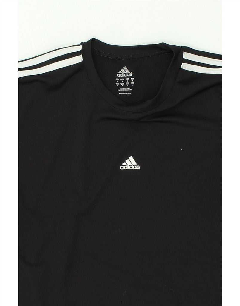 ADIDAS Mens Graphic T-Shirt Top Small Black Polyester | Vintage Adidas | Thrift | Second-Hand Adidas | Used Clothing | Messina Hembry 