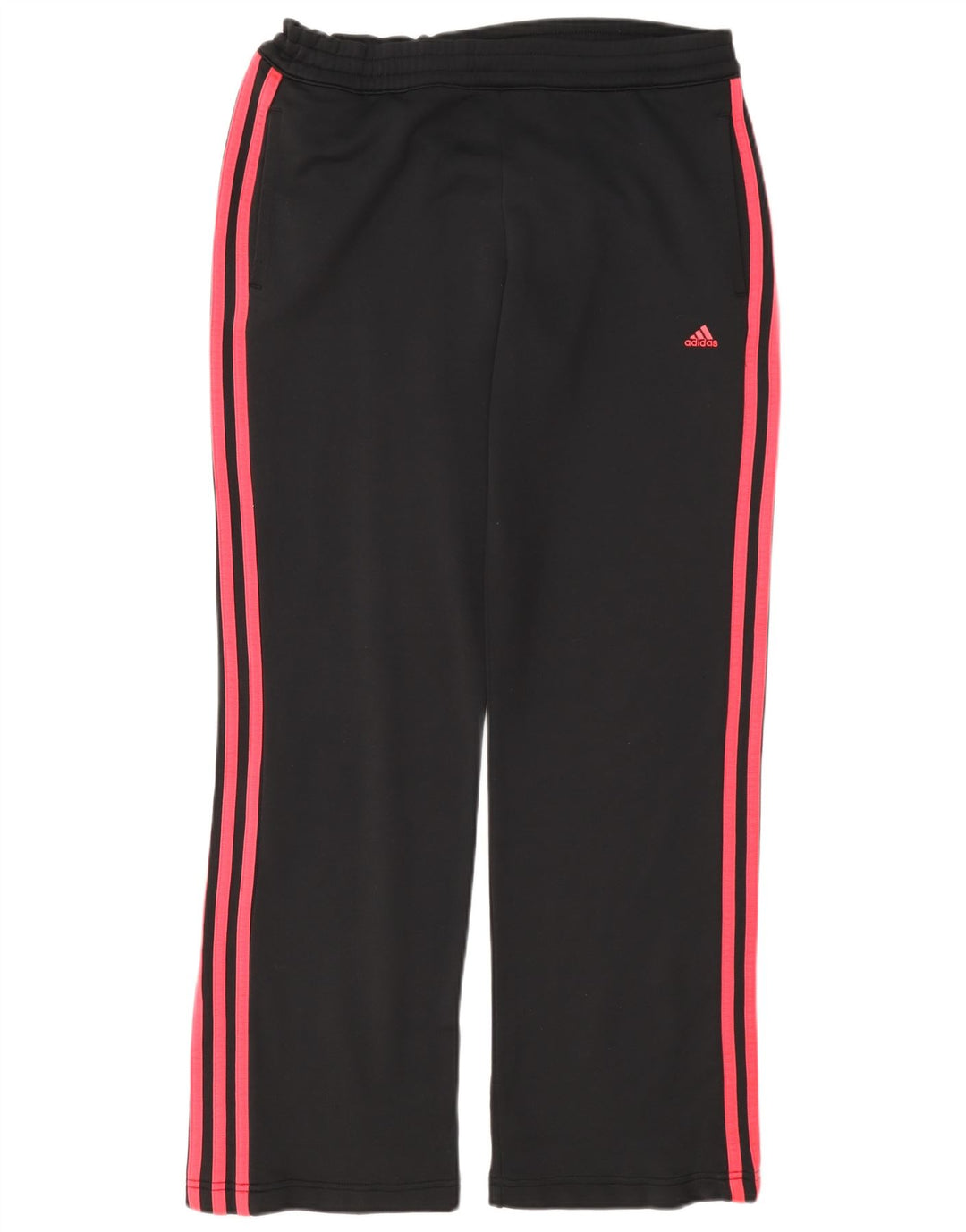 Adidas Womens Tracksuit Trousers UK 12 Medium Black Polyester