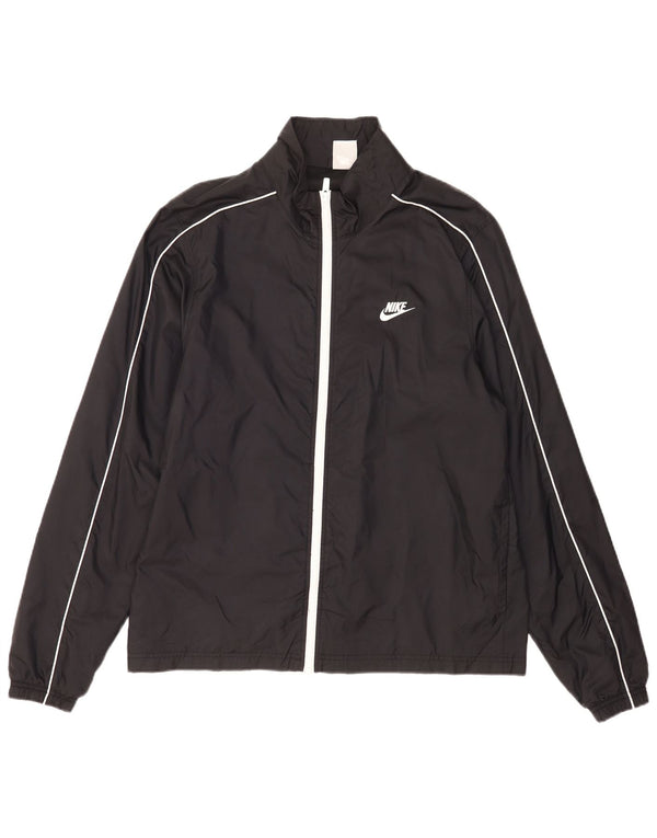 Nike Mens Rain Jacket UK 40 Large Black Nylon