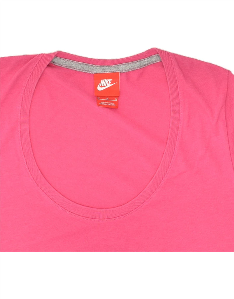 NIKE Womens Graphic T-Shirt Top UK 14 Medium Pink Cotton Vintage Nike and Second-Hand Nike from Messina Hembry 