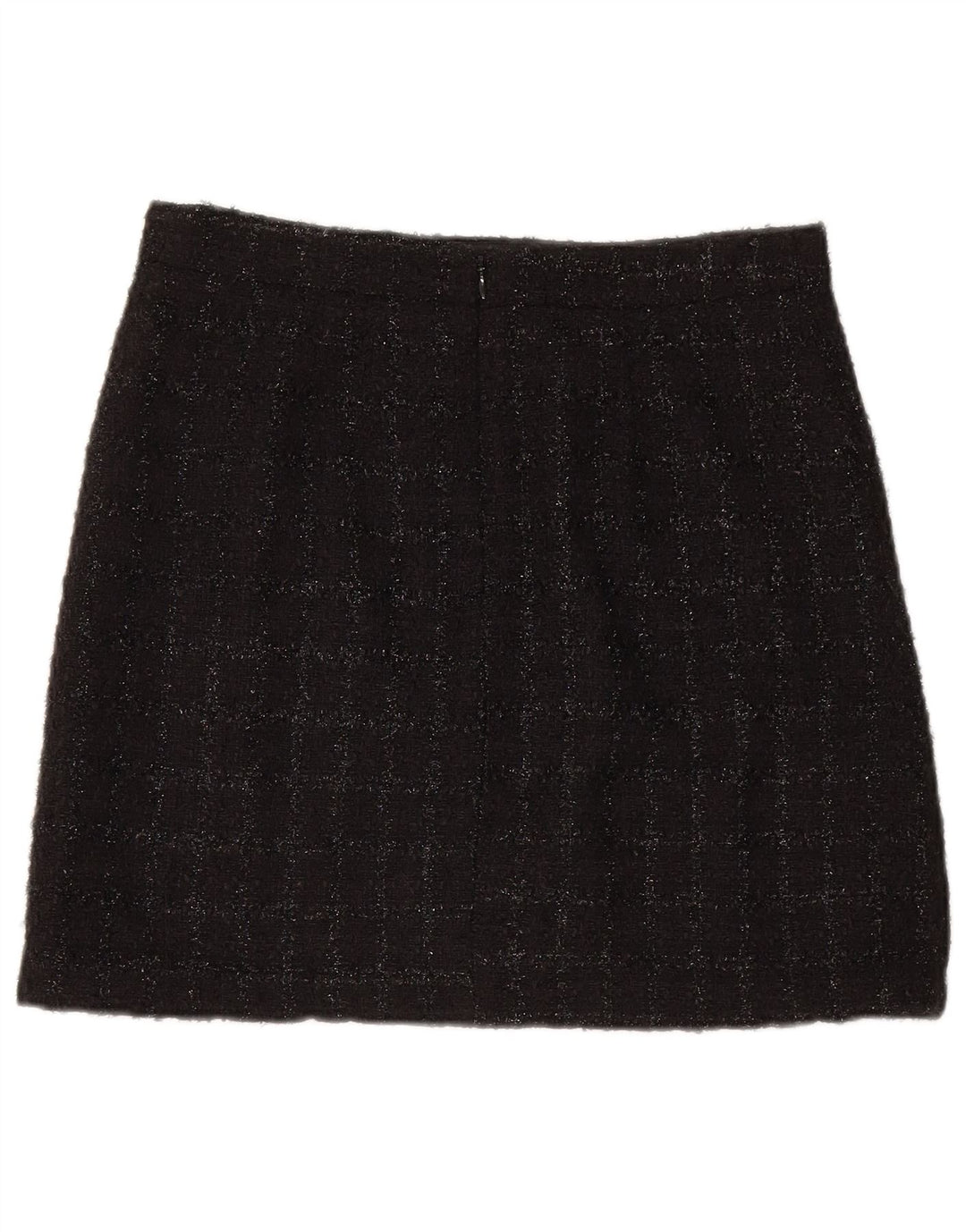 Warehouse Womens Mini Skirt UK 10 Small W28  Black Check Polyester