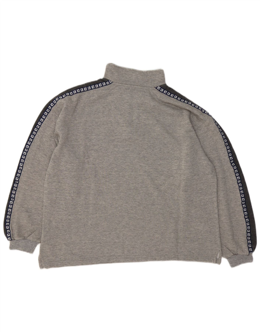 Diadora Mens Graphic Zip Neck Sweatshirt Jumper Large Grey Colourblock