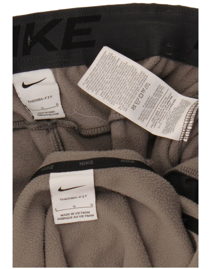 Nike Mens Therma-Fit Hooded Full Tracksuit Large  Grey Flecked Polyester