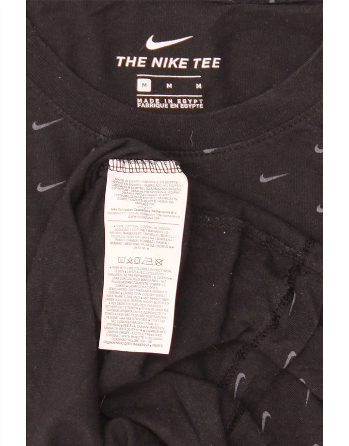Nike Mens Graphic T-Shirt Top Medium Black Cotton