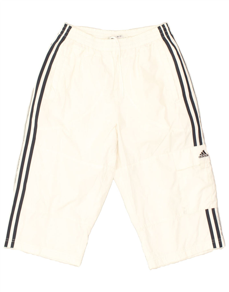 ADIDAS Mens Bermuda Sport Shorts Small White | Vintage Adidas | Thrift | Second-Hand Adidas | Used Clothing | Messina Hembry 