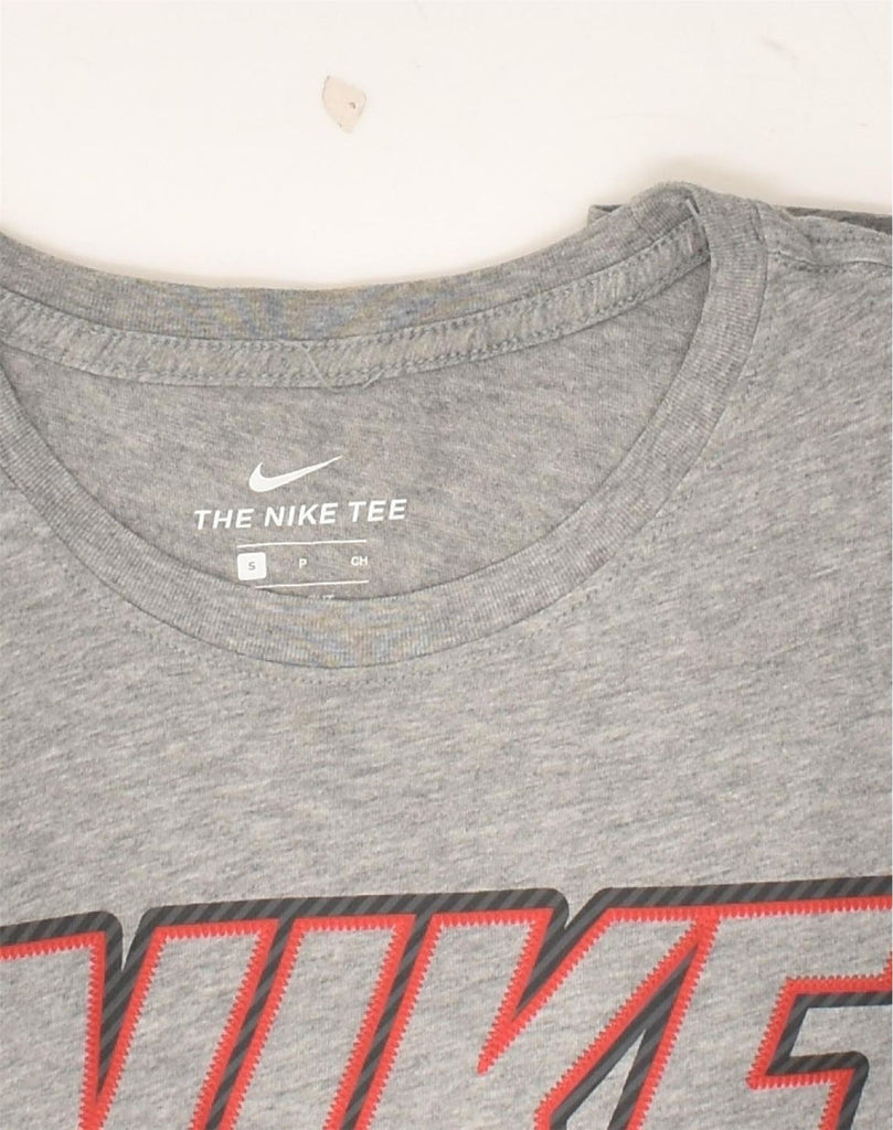 NIKE Mens Graphic T-Shirt Top Small Grey Cotton | Vintage Nike | Thrift | Second-Hand Nike | Used Clothing | Messina Hembry 