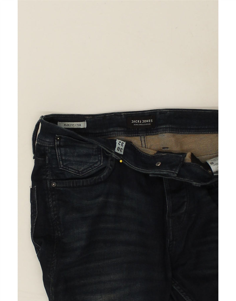 JACK & JONES Womens Tim Slim Jeans W30 L28  Navy Blue Cotton | Vintage Jack & Jones | Thrift | Second-Hand Jack & Jones | Used Clothing | Messina Hembry 