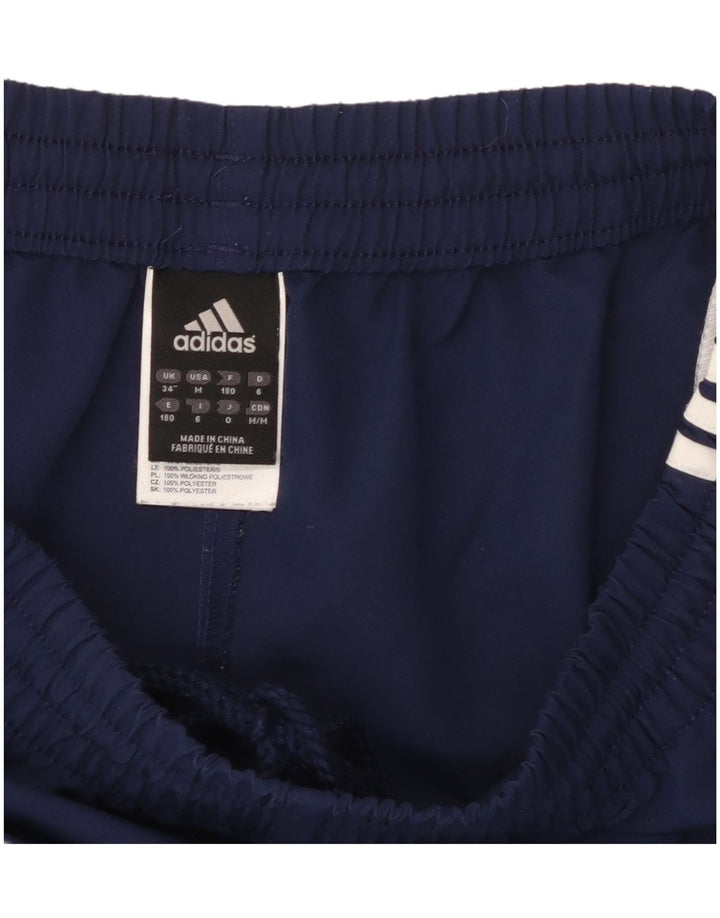 ADIDAS Mens Sport Shorts Large  Navy Blue Colourblock Polyester