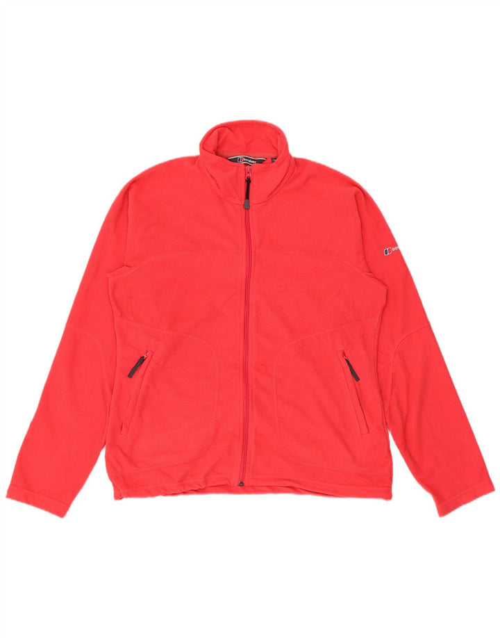 Berghaus Womens Fleece Jacket UK 14 Large Pink Polyester