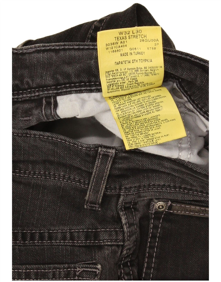 Wrangler Mens Texas Stretch Straight Jeans W32 L30 Black Cotton