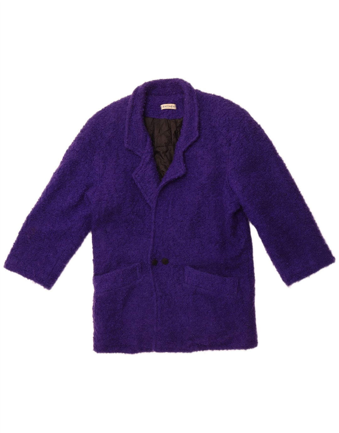 Vintage Womens Double Breasted Coat UK 12 Medium Purple
