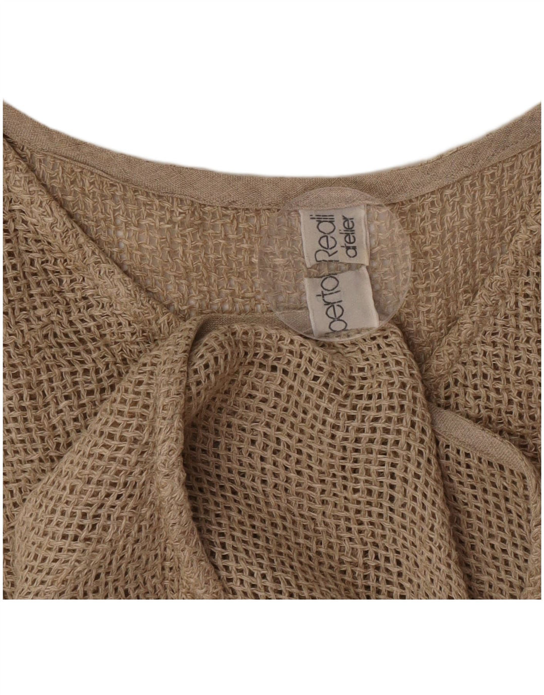 Vintage Womens See Through 1 Button 2 Piece Set UK 12 Medium Beige