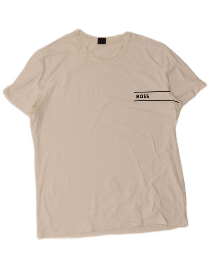 Hugo Boss Mens T-Shirt Top XL White