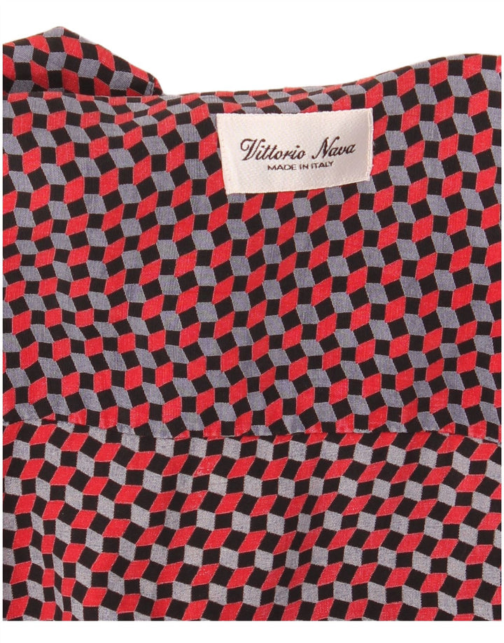 Vintage Mens Short Sleeve Shirt XL Multicoloured Geometric