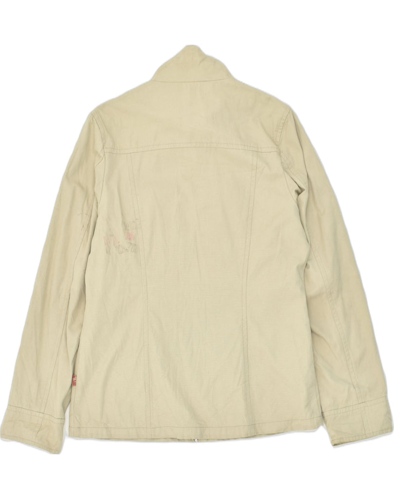 SLAM Womens Utility Jacket UK 14 Medium Beige Cotton | Vintage Slam | Thrift | Second-Hand Slam | Used Clothing | Messina Hembry 