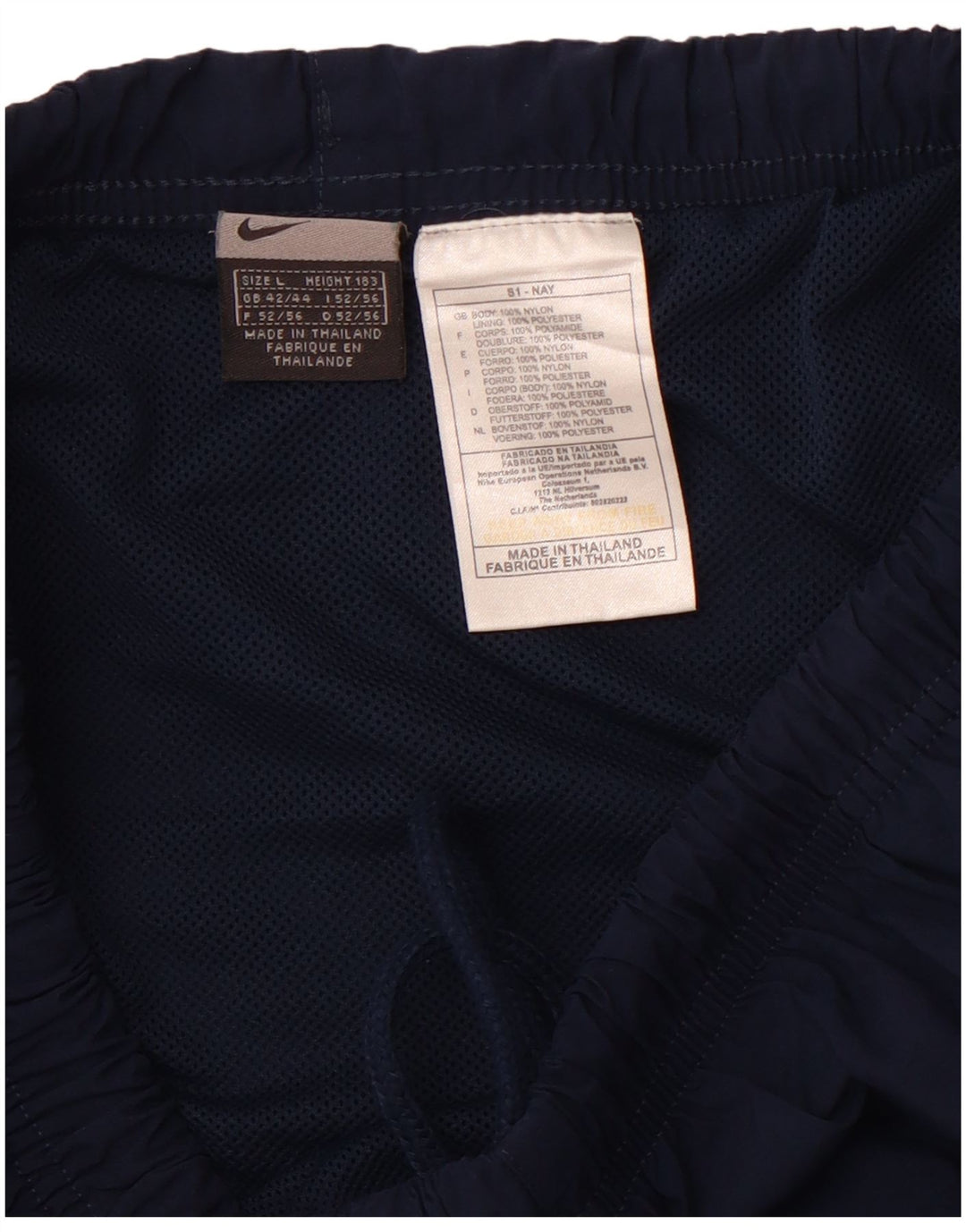 NIKE Mens Sport Shorts Large  Navy Blue Polyester