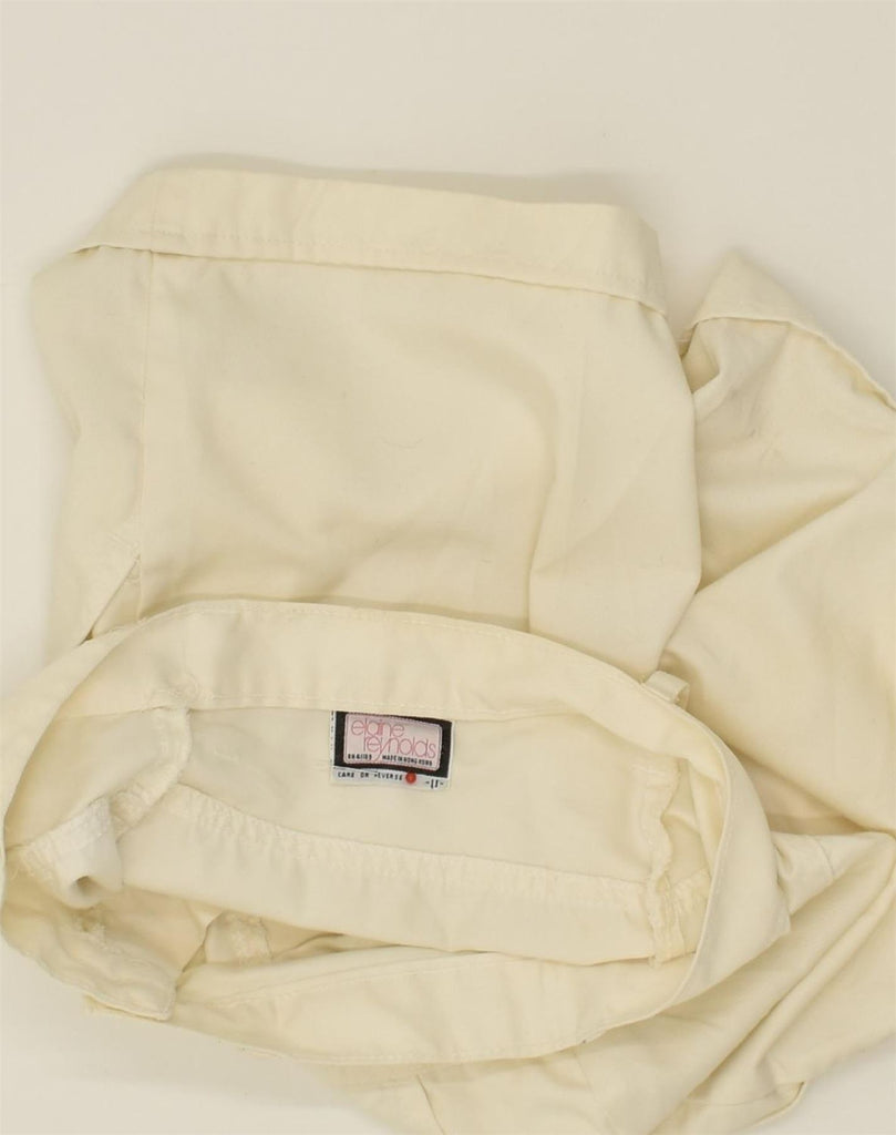 VINTAGE Womens High Waist Casual Shorts US 11 Large W26  Beige Polyester | Vintage Vintage | Thrift | Second-Hand Vintage | Used Clothing | Messina Hembry 