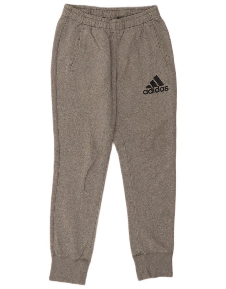 Adidas Mens Tracksuit Trousers Joggers Medium  Grey Flecked Cotton