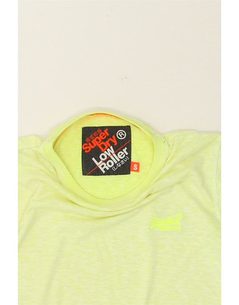 SUPERDRY Mens T-Shirt Top Small Yellow Flecked Cotton | Vintage Superdry | Thrift | Second-Hand Superdry | Used Clothing | Messina Hembry 