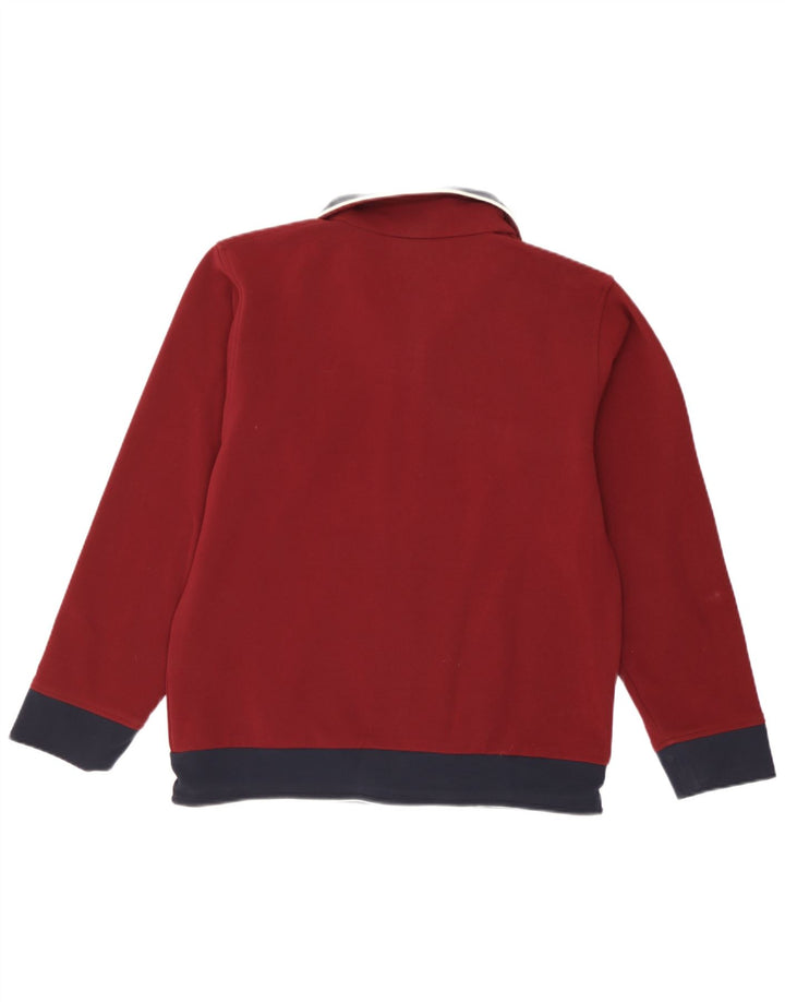 Kappa Mens Tracksuit Top Jacket Medium Burgundy Colourblock Polyester