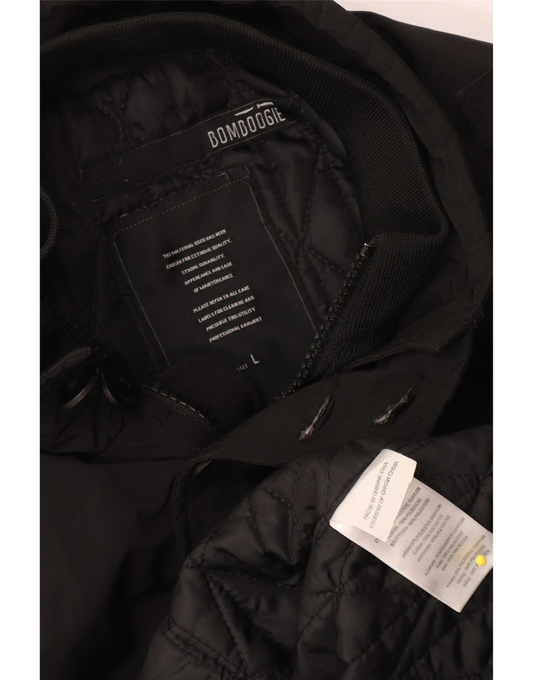 Bomboogie Womens Military Padded Coat UK 14 Large Black Polyester