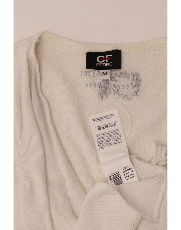 Gianfranco Ferre Womens Sleeveless Blouse Top UK 12 Medium White Viscose
