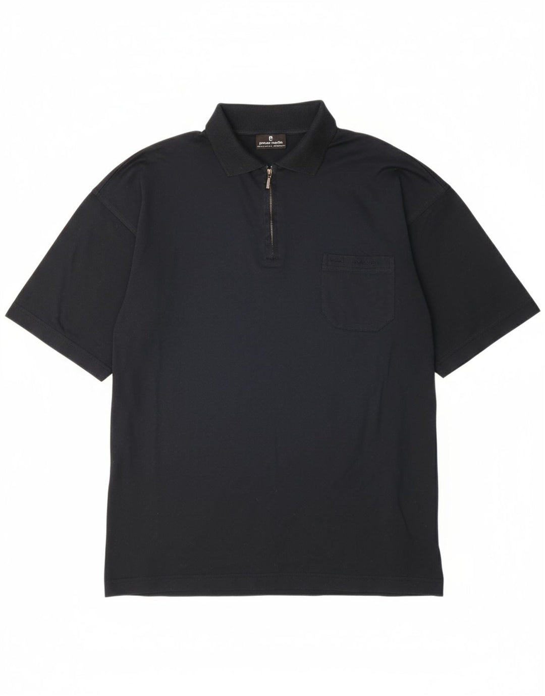 PIERRE CARDIN Mens Polo Shirt 2XL Black Cotton