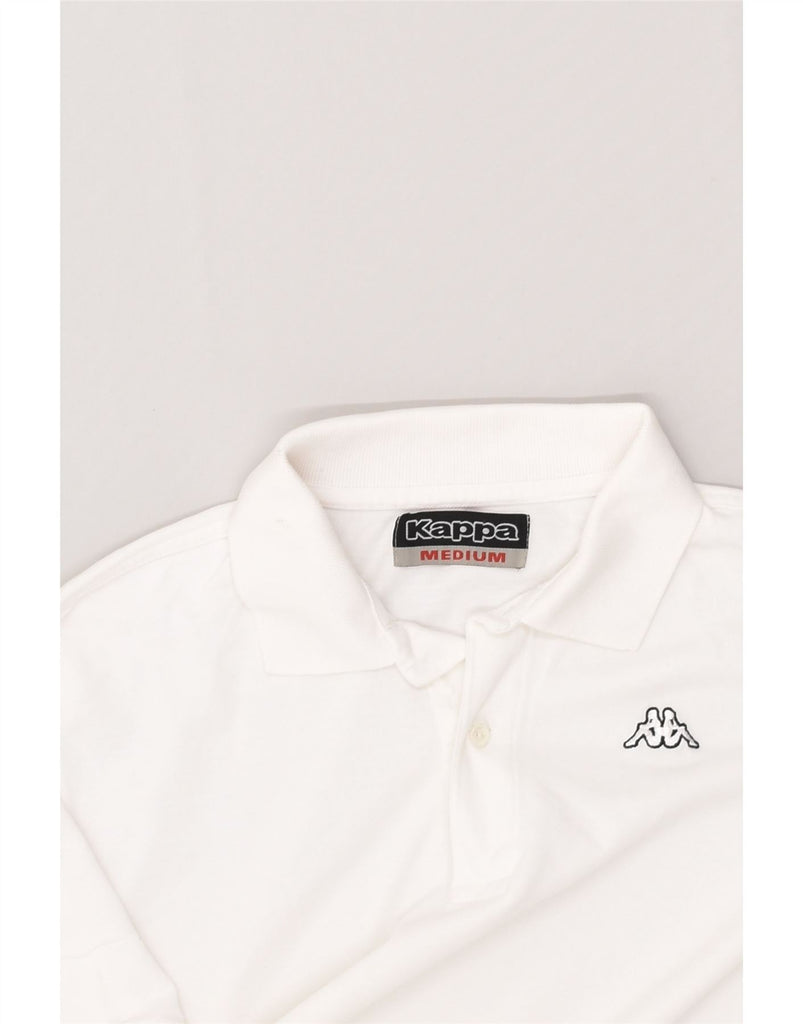 KAPPA Mens Polo Shirt Medium White Cotton | Vintage Kappa | Thrift | Second-Hand Kappa | Used Clothing | Messina Hembry 