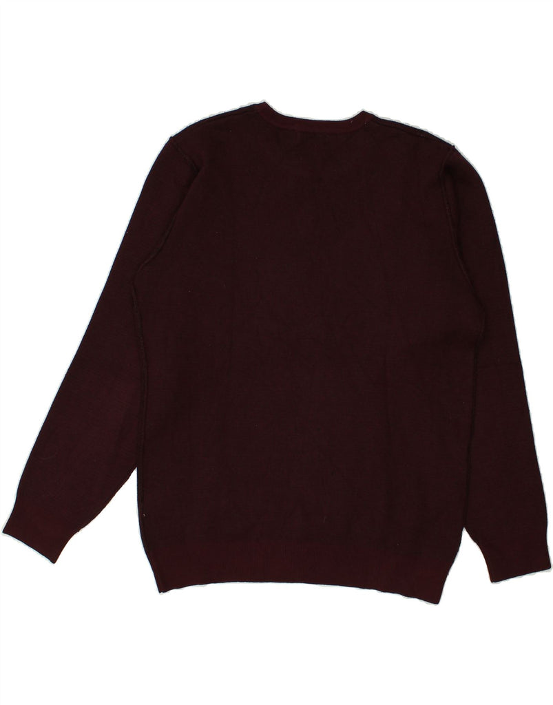 LIU JO Mens Crew Neck Jumper Sweater Large Burgundy Cotton | Vintage Liu Jo | Thrift | Second-Hand Liu Jo | Used Clothing | Messina Hembry 