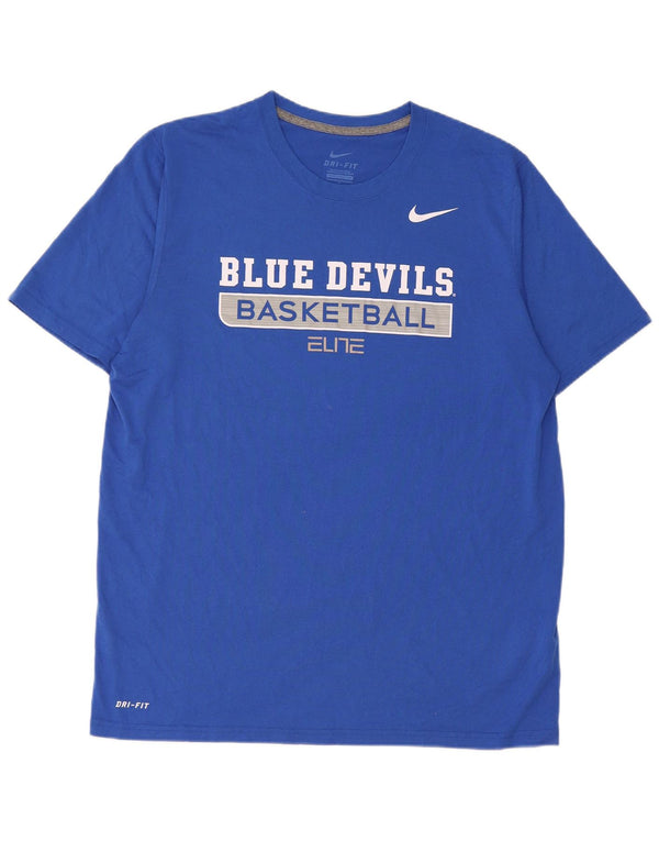 Nike Mens Blue Devils Baseball Graphic T-Shirt Top Large Polyester
