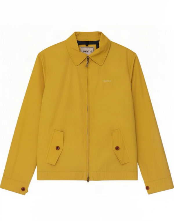 Geox Respira Mens Windbreaker Jacket UK 40 Large Yellow Polyester
