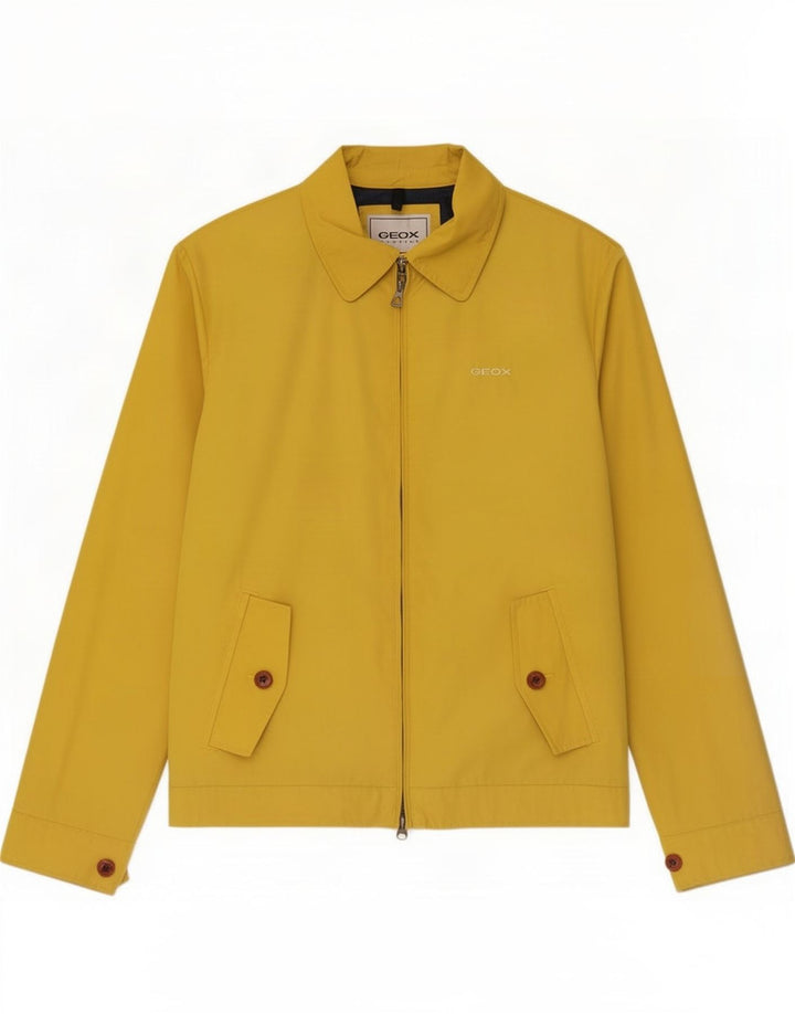 Geox Respira Mens Windbreaker Jacket UK 40 Large Yellow Polyester
