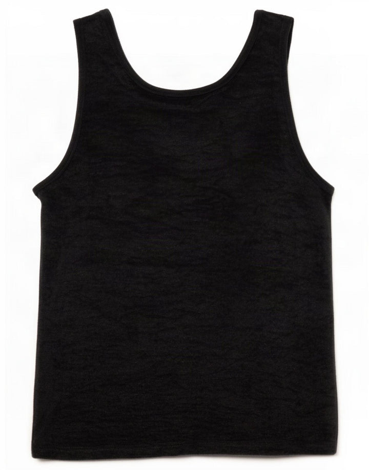 Vintage Womens Sleeveless Blouse Top IT 44/46 Large Black Polyester