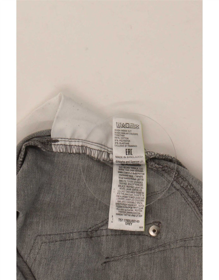 Marks & Spencer Womens Crop Slim Jeans UK 12 Medium W30 L26 Grey Cotton
