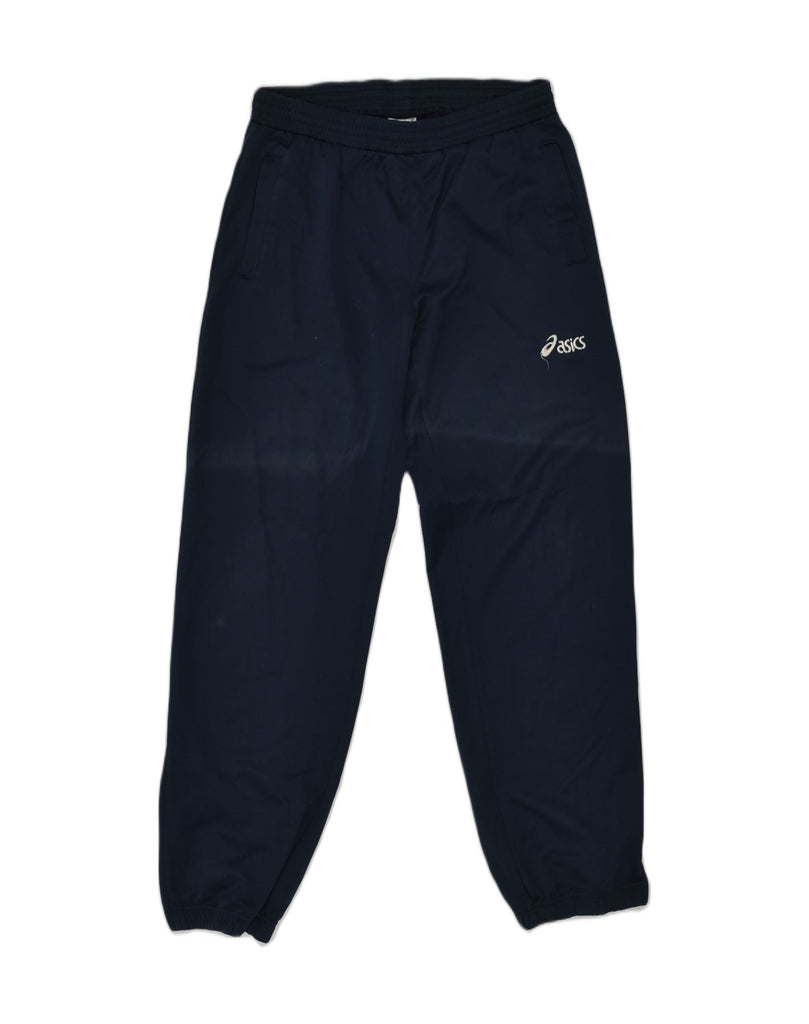 ASICS Mens Tracksuit Trousers Joggers Medium Navy Blue Polyester | Vintage Asics | Thrift | Second-Hand Asics | Used Clothing | Messina Hembry 