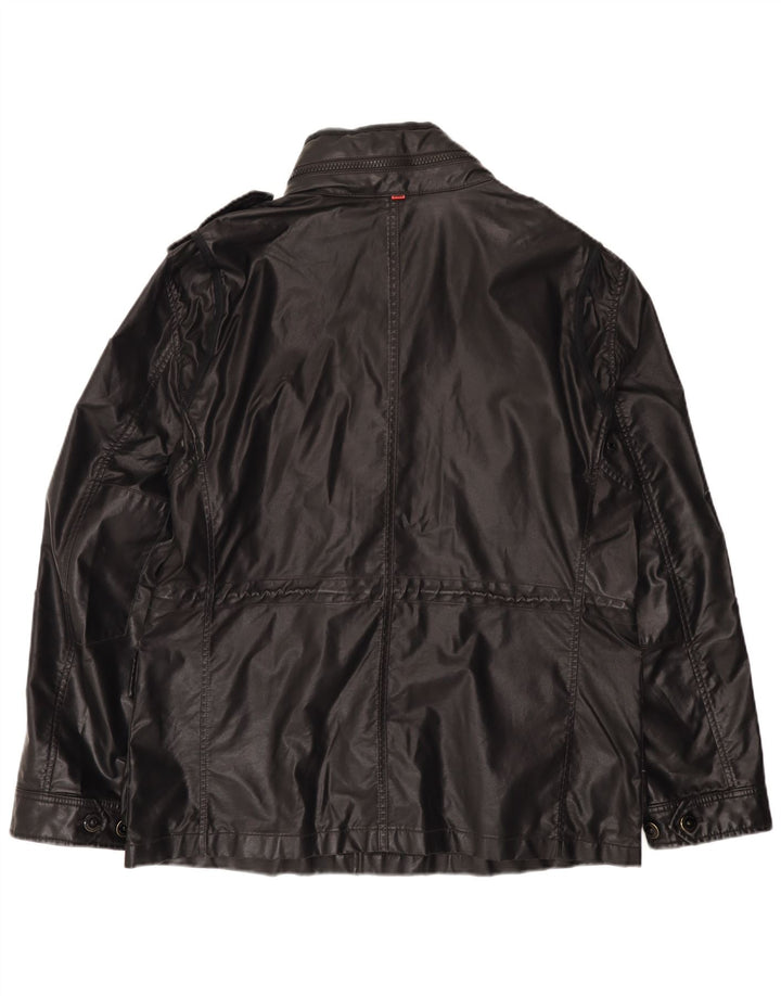 Strellson Mens Hooded Military Jacket UK 42 XL Black