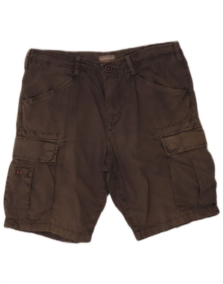 Napapijri Mens Cargo Shorts W32 Medium Grey