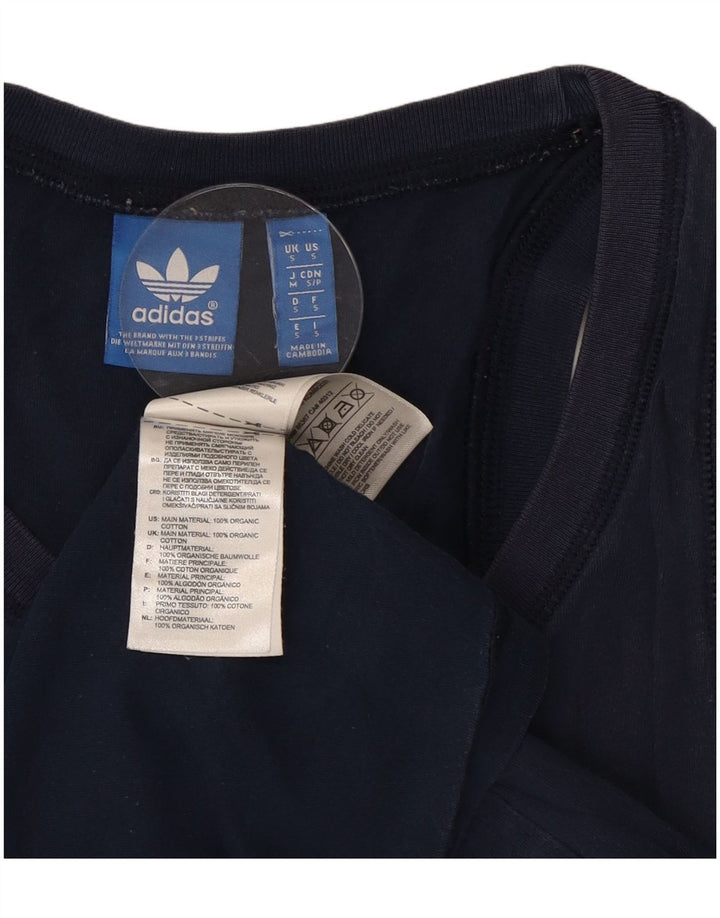 Adidas Mens Graphic Vest Top Small Navy Blue Cotton