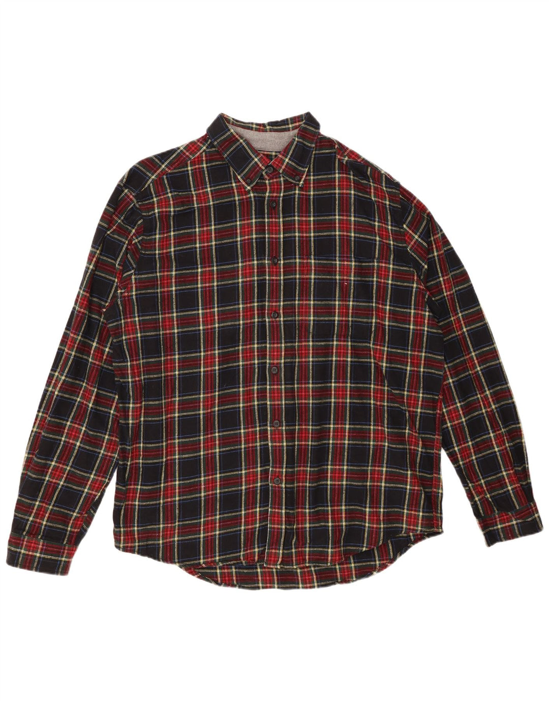 EDDIE BAUER Mens Flannel Shirt XL Multicoloured Check Cotton