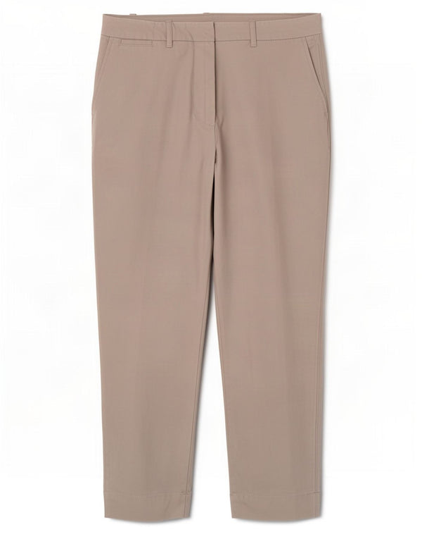 Marks & Spencer Womens Tapered Chino Trousers UK 14 Medium W30 L25 Grey