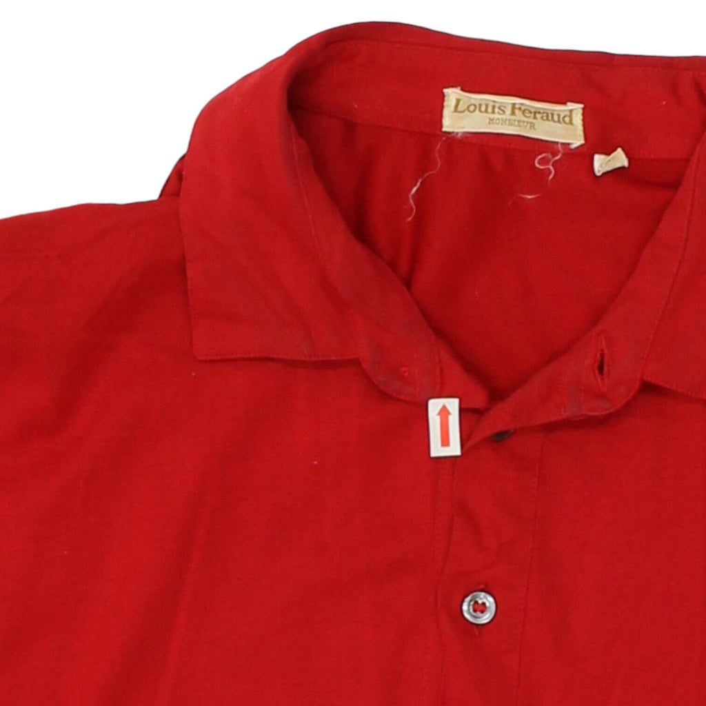 Louis Feraud Mens Red Short Sleeve Polo Shirt | Vintage High End Casual Designer Vintage Messina Hembry and Second-Hand Messina Hembry from Messina Hembry 