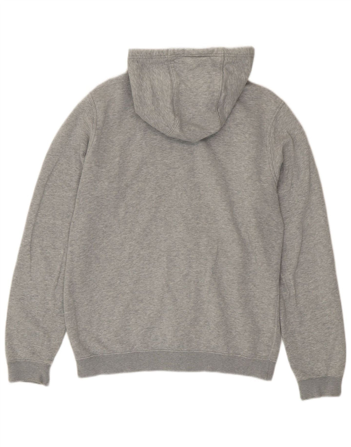 NIKE Mens Zip Hoodie Sweater Medium Grey Flecked Cotton