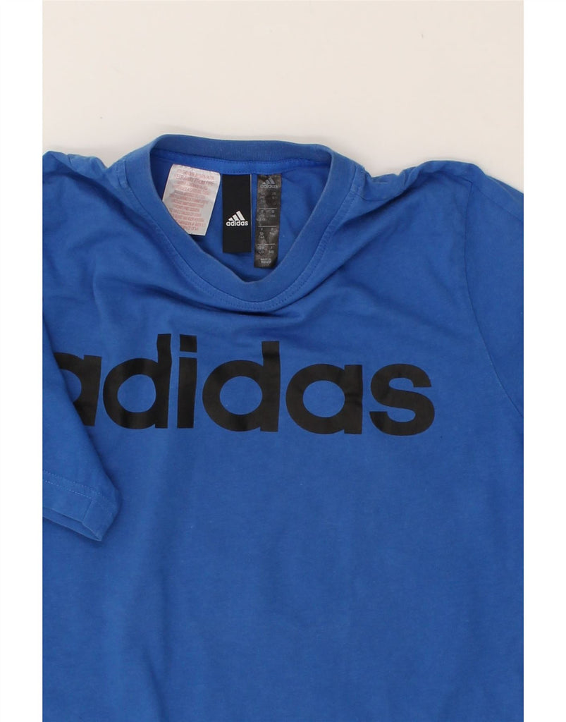 ADIDAS Boys Graphic T-Shirt Top 13-14 Years Blue | Vintage Adidas | Thrift | Second-Hand Adidas | Used Clothing | Messina Hembry 