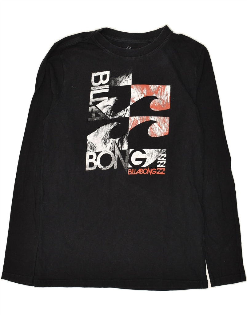 BILLABONG Boys Graphic Top Long Sleeve 15-16 Years Black Cotton | Vintage Billabong | Thrift | Second-Hand Billabong | Used Clothing | Messina Hembry 