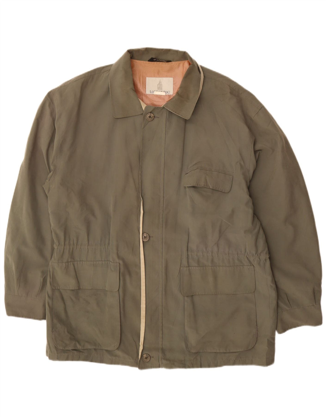 LONDON FOG Mens Utility Jacket UK 42 XL Khaki